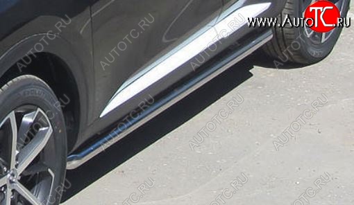 11 999 р. Защита порогов Slitkoff (d57 мм)  Haval H9 (2017-2019) 1-ый рестайлинг (Нержавеющая сталь)  с доставкой в г. Майкоп