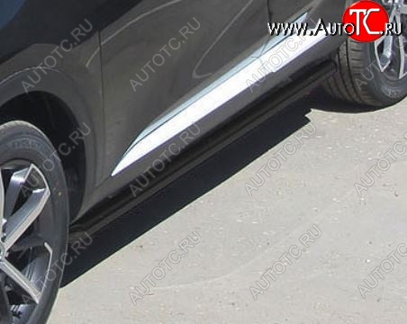 8 499 р. Защита порогов Slitkoff (d57 мм) Haval H9 1-ый рестайлинг (2017-2019) (Сталь с полимерным покрытием. Цвет: чёрный)  с доставкой в г. Майкоп