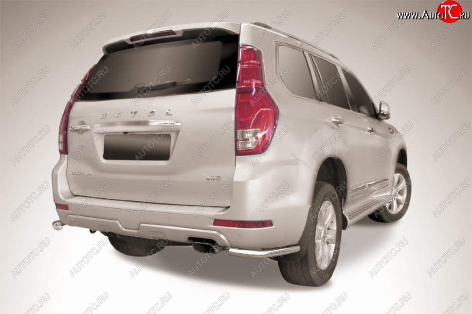 7 199 р. Защита порогов Slitkoff (уголки, d57 мм)  Haval H9 (2017-2019) 1-ый рестайлинг (Нержавеющая сталь)  с доставкой в г. Майкоп