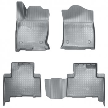 Коврики салонные Noplast (3D, 5 мест) Haval H9 (2017-2019) 1-ый рестайлинг (Серые)