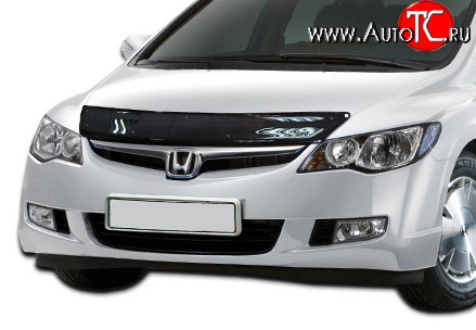 2 599 р. Дефлектор капота NovLine Honda Civic FD седан дорестайлинг (2005-2008)  с доставкой в г. Майкоп