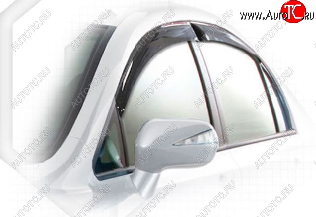2 099 р. Дефлектора окон CA-Plastik Honda Civic FD седан дорестайлинг (2005-2008) (Classic полупрозрачный, Без хром.молдинга, Крепление только на скотч)  с доставкой в г. Майкоп