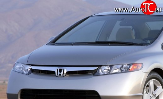 10 799 р. Пластиковый капот Standart Honda Civic FD седан дорестайлинг (2005-2008)  с доставкой в г. Майкоп