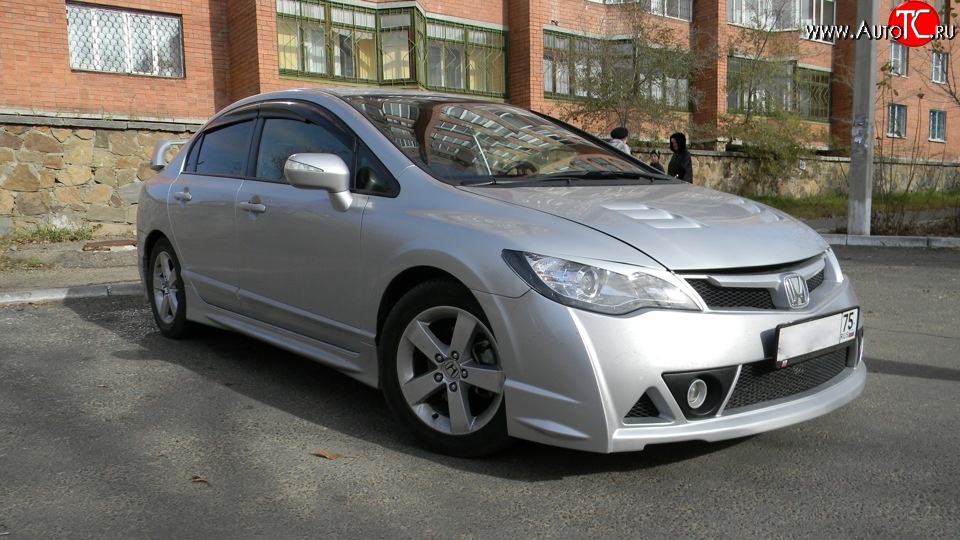 5 699 р. Решётка радиатора Mugen RR  Honda Civic  FD (2005-2008) седан дорестайлинг (Неокрашенная)  с доставкой в г. Майкоп