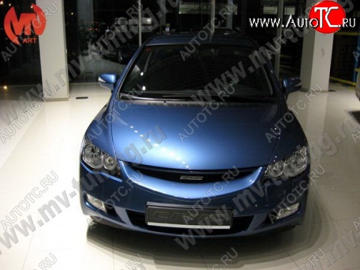 4 599 р. Решетка радиатора MUGEN  Honda Civic  FD (2005-2008) седан дорестайлинг (Неокрашенная)  с доставкой в г. Майкоп
