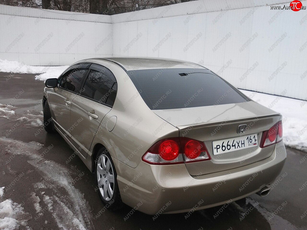 3 399 р. Лип спойлер АВТОКРАТ  Honda Civic  FD (2005-2011) седан дорестайлинг, седан рестайлинг (Неокрашенный)  с доставкой в г. Майкоп