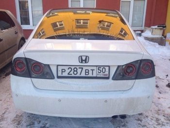 3 399 р. Лип спойлер АВТОКРАТ  Honda Civic  FD (2005-2011) седан дорестайлинг, седан рестайлинг (Неокрашенный)  с доставкой в г. Майкоп. Увеличить фотографию 2