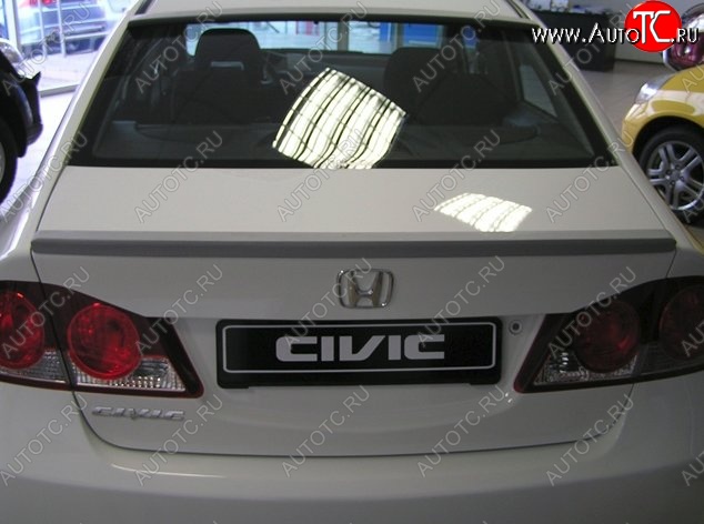 4 149 р. Лип спойлер CT Honda Civic FD седан дорестайлинг (2005-2008) (Неокрашенный)  с доставкой в г. Майкоп
