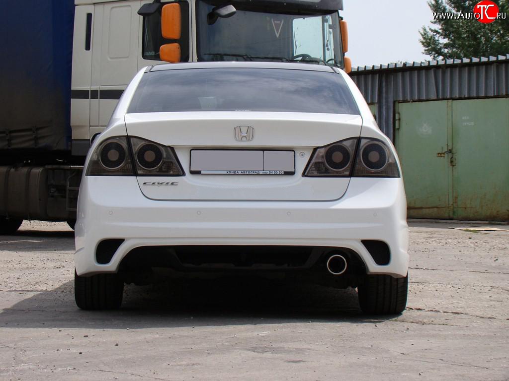18 499 р. Задний бампер INGS Extreem  Honda Civic  FD (2005-2011) седан дорестайлинг, седан рестайлинг (Неокрашенный)  с доставкой в г. Майкоп