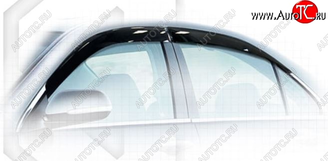 1 999 р. Дефлектора окон (CL-8, CL9) CA-Plastiс Honda Accord 7 CL седан дорестайлинг (2002-2005) (Classic полупрозрачный, Без хром.молдинга, Крепление только на скотч)  с доставкой в г. Майкоп