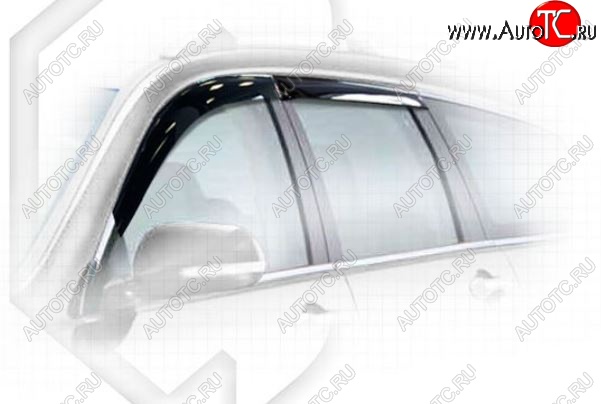1 999 р. Дефлектора окон универсал (CL-8, CL9) CA-Plastiс  Honda Accord  7 CM (2002-2006) универсал дорестайлинг (Classic полупрозрачный, Без хром молдингов, Крепление только скотч)  с доставкой в г. Майкоп