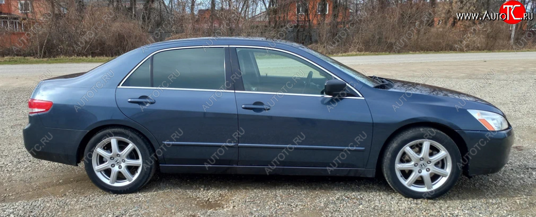 3 589 р. Молдинги дверей (комплект 4 штуки) BodyParts Honda Accord 7 CL седан дорестайлинг (2002-2005) (Неокрашенные)  с доставкой в г. Майкоп
