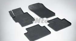 Износостойкие коврики в салон с рисунком Сетка SeiNtex Premium 4 шт. (резина) Honda Accord ( 7 CL,  7 CM) (2002-2008) седан дорестайлинг, универсал дорестайлинг, седан рестайлинг, универсал рестайлинг