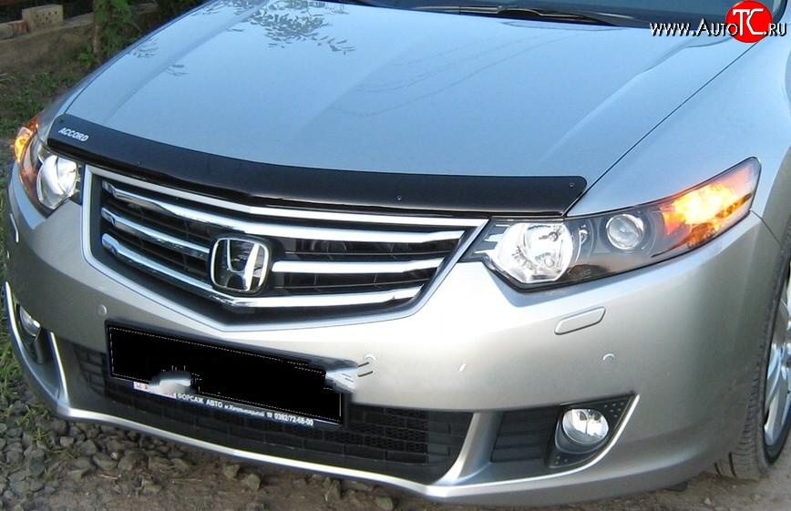 4 599 р. Дефлектор капота NovLine Honda Accord 8 CU седан дорестайлинг (2008-2011)  с доставкой в г. Майкоп