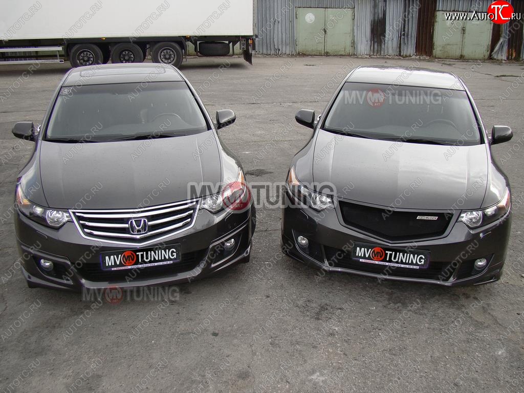 4 399 р. Решетка радиатора (дорестайлинг) MV tuning Honda Accord 8 CU седан дорестайлинг (2008-2011) (Неокрашенная)  с доставкой в г. Майкоп