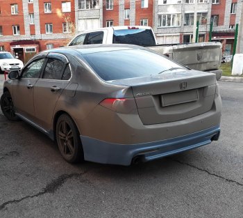 6 499 р. Накладка Type-S Mini на задний бампер  Honda Accord  8 CU (2008-2011) седан дорестайлинг (Неокрашенная)  с доставкой в г. Майкоп. Увеличить фотографию 2