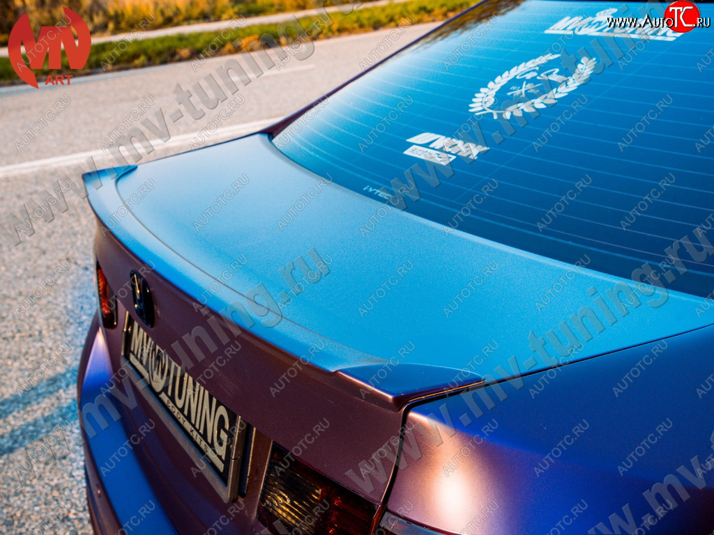 4 199 р. Лип спойлер на крышку багажника MV-Tuning  Honda Accord  8 CU (2008-2013) седан дорестайлинг, седан рестайлинг (Неокрашенный)  с доставкой в г. Майкоп