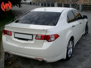 4 199 р. Лип спойлер на крышку багажника MV-Tuning  Honda Accord  8 CU (2008-2013) седан дорестайлинг, седан рестайлинг (Неокрашенный)  с доставкой в г. Майкоп. Увеличить фотографию 2