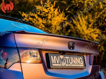 4 199 р. Лип спойлер на крышку багажника MV-Tuning  Honda Accord  8 CU (2008-2013) седан дорестайлинг, седан рестайлинг (Неокрашенный)  с доставкой в г. Майкоп. Увеличить фотографию 5