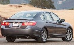 3 499 р. Лип спойлер Сабля Honda Accord 9 CR седан дорестайлинг (2013-2016) (Неокрашенный)  с доставкой в г. Майкоп. Увеличить фотографию 2