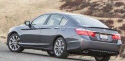 3 499 р. Лип спойлер Сабля Honda Accord 9 CR седан дорестайлинг (2013-2016) (Неокрашенный)  с доставкой в г. Майкоп. Увеличить фотографию 3