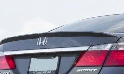 3 499 р. Лип спойлер Сабля Honda Accord 9 CR седан дорестайлинг (2013-2016) (Неокрашенный)  с доставкой в г. Майкоп. Увеличить фотографию 5