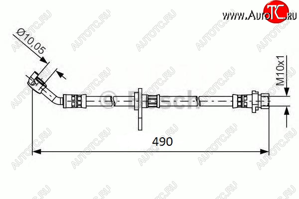 3 279 р. Правый тормозной шланг BOSCH Honda Accord 9 CR седан дорестайлинг (2013-2016)  с доставкой в г. Майкоп