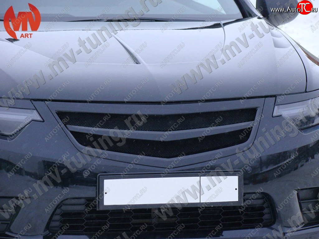 4 999 р. Решётка радиатора Tuning-Sport  Honda Accord ( 8 CU,  8 CW) (2011-2013) седан рестайлинг, универсал рестайлинг (Без сетки, Неокрашенная)  с доставкой в г. Майкоп