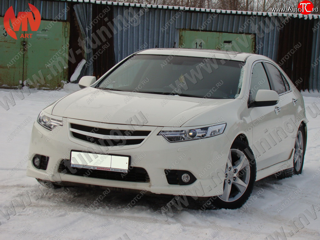2 099 р. Молдинг решетки радиатора SPORT  Honda Accord ( 8 CU,  8 CW) (2011-2013) седан рестайлинг, универсал рестайлинг (Неокрашенный)  с доставкой в г. Майкоп