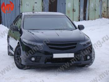 2 099 р. Молдинг решетки радиатора SPORT  Honda Accord ( 8 CU,  8 CW) (2011-2013) седан рестайлинг, универсал рестайлинг (Неокрашенный)  с доставкой в г. Майкоп. Увеличить фотографию 2