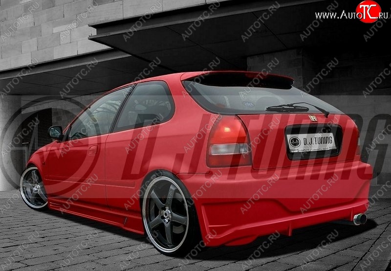 22 899 р. Задний бампер (хетчбек, дорестайлинг) D.J. Honda Civic ES седан дорестайлинг (2000-2003)  с доставкой в г. Майкоп