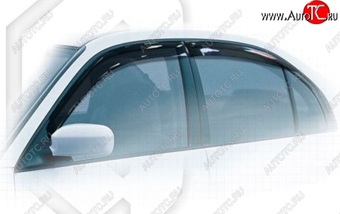 1 899 р. Дефлектора окон SD (ES1) CA-Plastiс  Honda Civic  ES (2000-2003) седан дорестайлинг (Classic полупрозрачный, Без хром.молдинга)  с доставкой в г. Майкоп