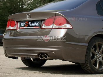 5 599 р. Накладка заднего бампера Mugen  Honda Civic  FD (2005-2011) седан дорестайлинг, седан рестайлинг (Неокрашенная)  с доставкой в г. Майкоп. Увеличить фотографию 3
