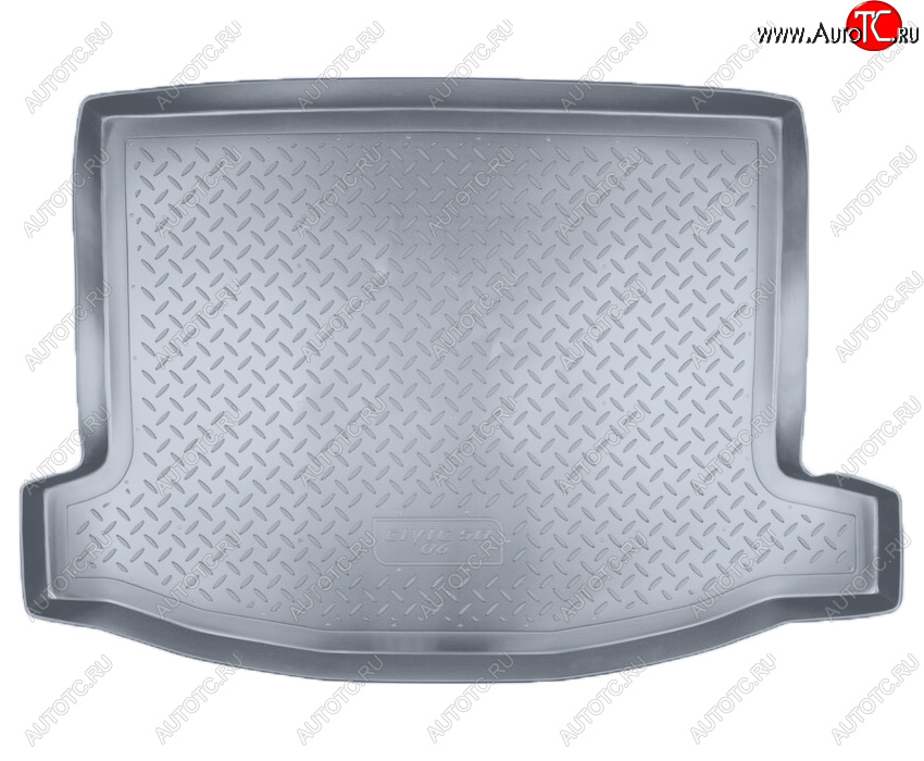 2 099 р. Коврик багажника Norplast Unidec  Honda Civic ( EU,  FK,FN) (2000-2011) хэтчбэк 5 дв. дорестайлинг,  хэтчбэк 5 дв. рестайлинг, хэтчбэк 5 дв. рестайлинг (Цвет: серый)  с доставкой в г. Майкоп