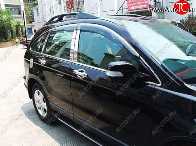 5 349 р. Комплект дефлекторов окон СТ Honda CR-V RE1,RE2,RE3,RE4,RE5,RE7 дорестайлинг (2007-2010)  с доставкой в г. Майкоп