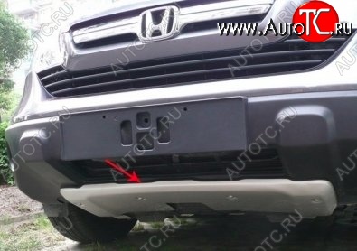 10 349 р. Накладка на передний бампер CT Honda CR-V RE1,RE2,RE3,RE4,RE5,RE7 рестайлинг (2009-2012) (Неокрашенная)  с доставкой в г. Майкоп