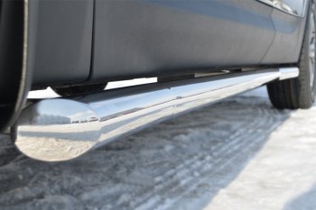 23 799 р. Защита порогов из круглой трубы диаметром 76 мм SLITKOFF v1  Honda CR-V  RE1,RE2,RE3,RE4,RE5,RE7 (2007-2010) дорестайлинг  с доставкой в г. Майкоп. Увеличить фотографию 3
