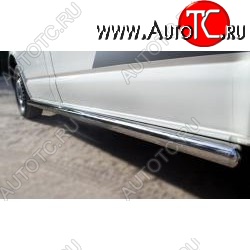 23 799 р. Защита порогов из круглой трубы диаметром 76 мм SLITKOFF v3  Honda CR-V  RE1,RE2,RE3,RE4,RE5,RE7 (2007-2010) дорестайлинг  с доставкой в г. Майкоп