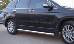 Защита порогов из круглой трубы диаметром 76 мм Металл Дизайн Honda CR-V  RE1,RE2,RE3,RE4,RE5,RE7 (2007-2010) дорестайлинг