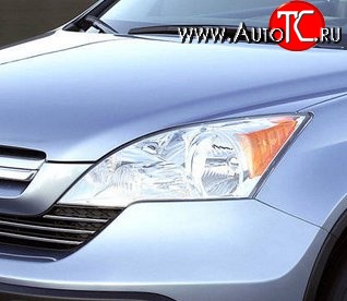 1 809 р. Прозрачная защита передних фар CA Plastic  Honda CR-V  RE1,RE2,RE3,RE4,RE5,RE7 (2007-2010) дорестайлинг (Цвет: прозрачный)  с доставкой в г. Майкоп