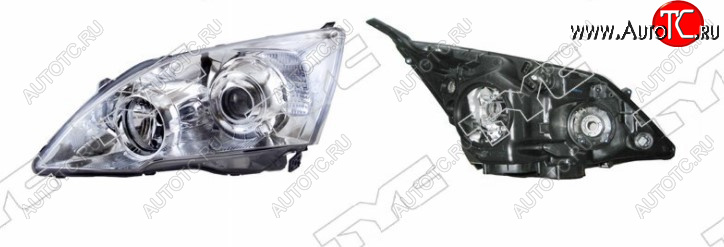 15 449 р. Левая фара передняя TYC Honda CR-V RE1,RE2,RE3,RE4,RE5,RE7 рестайлинг (2009-2012) (с электрокорректором, не ксенон (Евросвет))  с доставкой в г. Майкоп