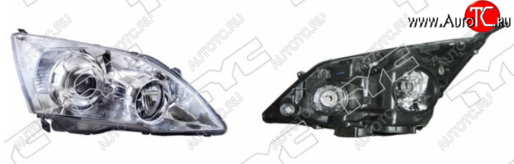 15 449 р. Правая фара передняя TYC Honda CR-V RE1,RE2,RE3,RE4,RE5,RE7 рестайлинг (2009-2012) (с электрокорректором, не ксенон (Евросвет))  с доставкой в г. Майкоп