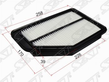 Фильтр воздушный двигателя SAT (258/226х170х39 mm) Honda CR-V  RE1,RE2,RE3,RE4,RE5,RE7 (2007-2012) дорестайлинг, рестайлинг