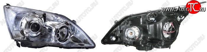 5 949 р. Правая фара SAT (USA) Honda CR-V RE1,RE2,RE3,RE4,RE5,RE7 рестайлинг (2009-2012)  с доставкой в г. Майкоп