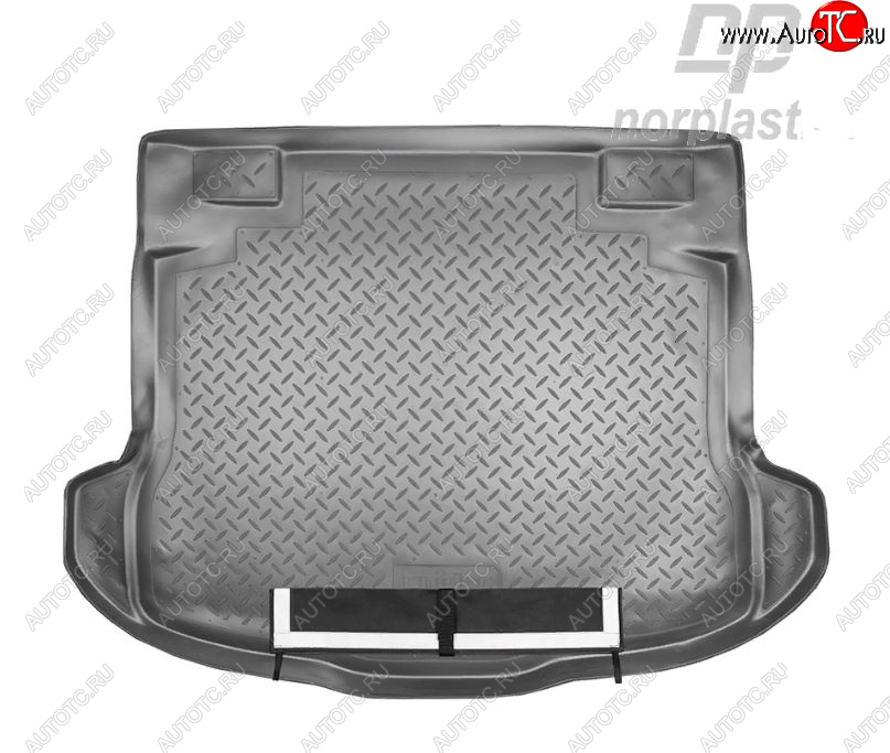 3 199 р. Коврик багажника Norplast Unidec Honda CR-V RE1,RE2,RE3,RE4,RE5,RE7 рестайлинг (2009-2012) (Черный с погрузочным ковриком (фартуком))  с доставкой в г. Майкоп