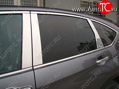 5 949 р. Накладки на стойки дверей СТ Honda CR-V RM1,RM3,RM4 дорестайлинг (2012-2015) (Неокрашенные)  с доставкой в г. Майкоп