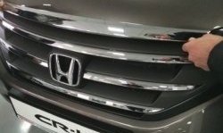 2 999 р. Накладка на капот СТ Honda CR-V RM1,RM3,RM4 дорестайлинг (2012-2015)  с доставкой в г. Майкоп. Увеличить фотографию 2