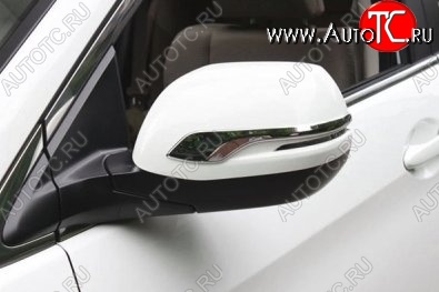 1 799 р. Накладки на зеркала СТ Honda CR-V RM1,RM3,RM4 дорестайлинг (2012-2015) (Неокрашенные)  с доставкой в г. Майкоп