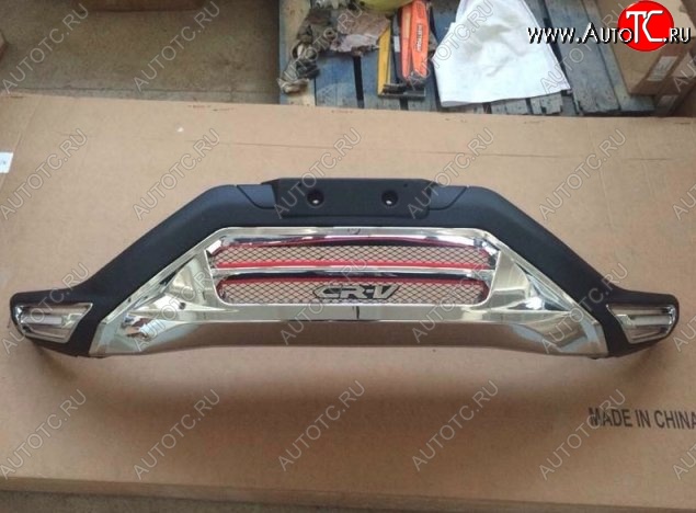 32 399 р. Накладка на передний бампер CT v2 Honda CR-V RM1,RM3,RM4 дорестайлинг (2012-2015) (Неокрашенная)  с доставкой в г. Майкоп