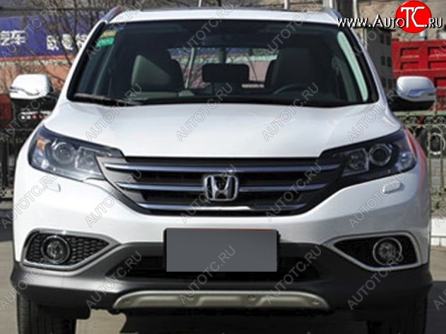 9 749 р. Накладка на передний бампер CT Honda CR-V RM1,RM3,RM4 дорестайлинг (2012-2015) (Неокрашенная)  с доставкой в г. Майкоп